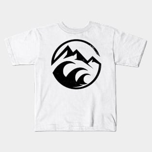 abstract mountain ocean icon Kids T-Shirt